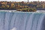 Beautiful Isolated Photo Of Amazing Powerful Niagara Waterfall Stock Photo