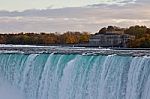 Beautiful Isolated Picture Of Amazing Powerful Niagara Waterfall Stock Photo