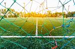 Beautiful Pattern Of Fresh Green Grass For Football Sport, Footb Stock Photo