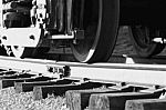 Beautiful Photo Of The Train Wheels Stock Photo