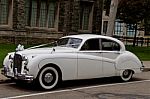 Beautiful Photo Of The White Jaguar Mark Ix, Toronto, May 2015 Stock Photo