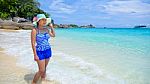 Beautiful Woman On Beach In Thailand Stock Photo