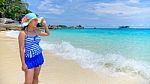 Beautiful Woman On Beach In Thailand Stock Photo