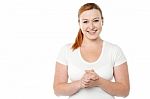 Beautiful Young Girl Posing Casually Stock Photo