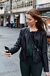 Beauty Teenager Taking A Selfie Stock Photo