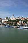 Belgrade, Capital Of Serbia, View From The River Sava Stock Photo