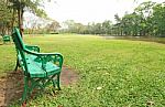 Bench Under The Tree In The Gardens Stock Photo