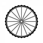 Bicycle Wheel  Illustration Stock Photo