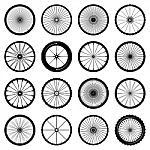 Bicycle Wheels  Illustration Stock Photo