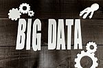 Big Data Concept And 3d White Man Stock Photo