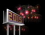 Billboard Advertising New Year 2015 Stock Photo