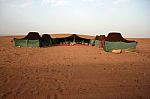 Bivouac Camp, Moroccan Sahara Desert Stock Photo