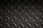 Black Aluminium With Rhombus Shapes Texture For Background Stock Photo