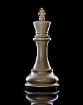 Black And White King Of Chess Setup On Dark Background . Leader Stock Photo