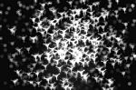 Black And White Particles Illustration Background Stock Photo