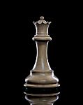 Black And White Queen Of Chess Setup On Dark Background . Leader Stock Photo