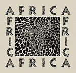 Black Background Giraffe And Text Africa Stock Photo