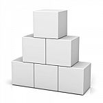 Blank Boxes Stock Photo