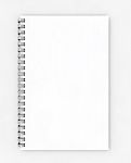 Blank Spiral Notebook Stock Photo