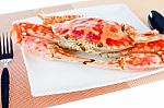 Blue Crab On A Plate Stock Photo