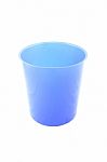 Blue Empty Plastic Bucket Stock Photo