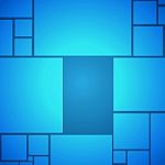 Blue Square Abstract Background Stock Photo