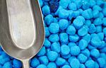 Blue Sugar Candies Stock Photo