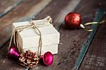 Box On Wooden Stock Photo