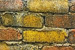 Brick Wall With Color Stock Photo