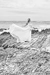 Bride At Snapper Rock Beach In New South Wales Stock Photo