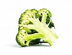 Broccoli Vegetable Isolated On White Background Stock Photo