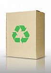 Brown Box Recycle Stock Photo