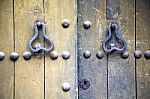 Brown  Morocco In Africa The Old  Home And Rusty Safe Padlock Stock Photo