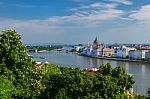 Budapest Aerial View Stock Photo