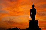 Buddha At Sunset Stock Photo