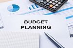 Budget Planning With Financial Chart Stock Photo