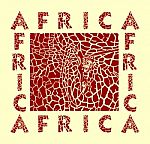 Burgundy Giraffe Background And Text Africa Stock Photo