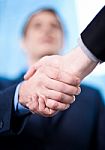 Business Handshake Among Two Corporates Stock Photo