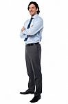 Business Male In Formals, Full Length Portrait Stock Photo