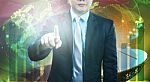 Business Man And Communication Background Stock Photo