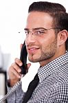 Business Man On Phone Stock Photo