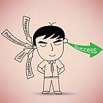 Business Man With Success Concept Stock Photo
