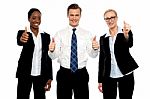 Business People Showing Thumbs Up Stock Photo