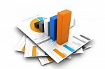 Business Report And Graph Stock Photo