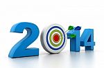 Business Target On 2014 Stock Photo