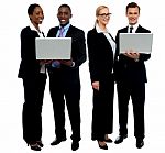 Business Team Using Laptop Stock Photo