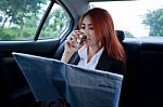 Business Woman Drinking Coffee Stock Photo