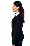 Business Woman Posing Sideways Stock Photo