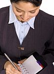 Business Woman Schedule Stock Photo