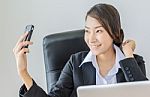 Business Women Take A Photo Stock Photo